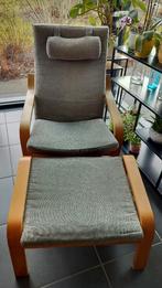 ikea poang vintage zetel met voetenbankje, Huis en Inrichting, Ophalen, Gebruikt, Stof