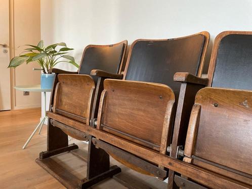 Cinemastoelen, cinemabank, klapstoelen vintage, Antiek en Kunst, Antiek | Meubels | Stoelen en Sofa's, Ophalen
