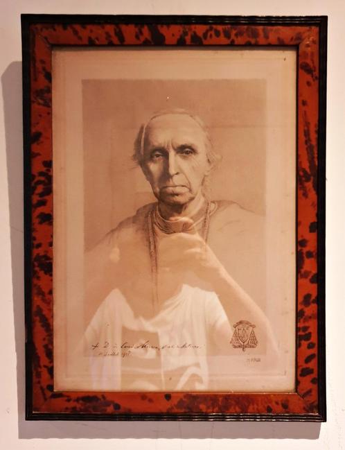 Marie Van Humbeeck-Piron: 'Portret Kardinaal Mercier', Antiek en Kunst, Antiek | Religieuze voorwerpen, Ophalen of Verzenden
