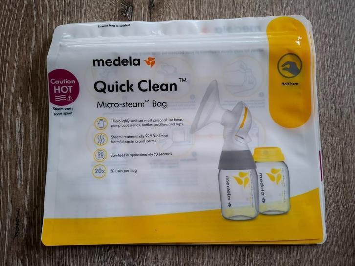 Medela Quick Clean Magnetron Sterilisatiezak - Nieuw, Kinderen en Baby's, Babyvoeding en Toebehoren, Nieuw, Borstkolf, Ophalen of Verzenden
