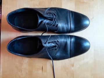 Zwarte lederen herenschoenen, maat 44, merk Sacha  beschikbaar voor biedingen