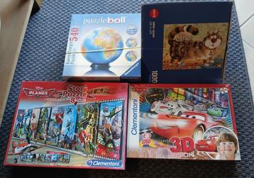 4 puzzles (Mordillo, puzzle ball, planes, cars) beschikbaar voor biedingen