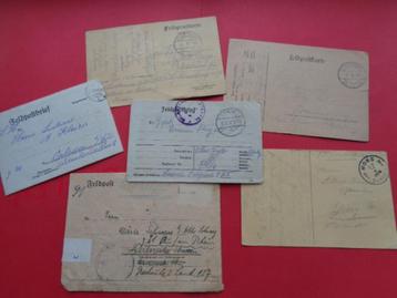 LOT Duitse Feldpost WO1 en 1x WO2 1942