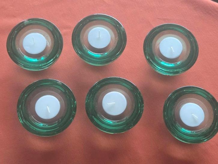 Zes nieuwe volle telicht houders van het merk iittala, Antiek en Kunst, Antiek | Glaswerk en Kristal, Ophalen of Verzenden