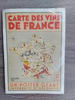 Poster wijnkaart Frankrijk (nieuw in folie), Collections, Autres sujets/thèmes, Affiche ou Poster pour porte ou plus grand, Enlèvement ou Envoi