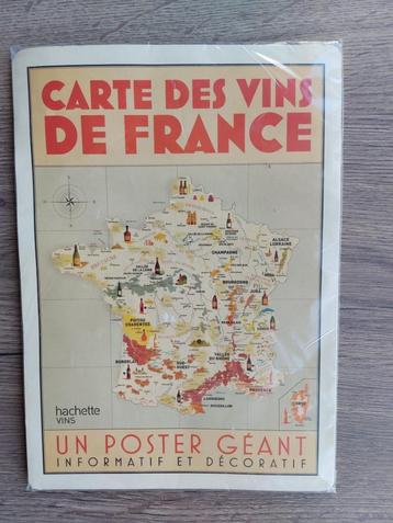 Poster wijnkaart Frankrijk (nieuw in folie)