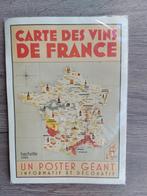 Poster wijnkaart Frankrijk (nieuw in folie), Collections, Posters & Affiches, Autres sujets/thèmes, Affiche ou Poster pour porte ou plus grand