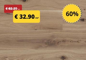 Eiken vloeren voor € 32.90 /m² incl BTW - 60% KORTING, Diensten en Vakmensen, Houten vloeren