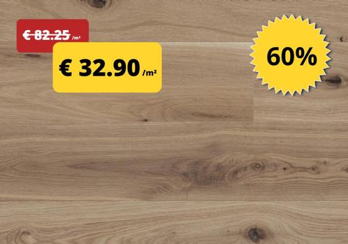 Eiken vloeren voor € 32.90 /m² incl BTW - 60% KORTING, Diensten en Vakmensen, Vloerders en Parketleggers, Houten vloeren