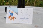 carte de vœux thème bd tintin   avec enveloppe (5), Ophalen of Verzenden, 1980 tot heden, Ongelopen, Overige thema's