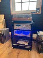 Meuble vintage Pioneer noir et vitré sur roulettes, Audio, Tv en Foto, Stereoketens, Ophalen, Zo goed als nieuw, Pioneer