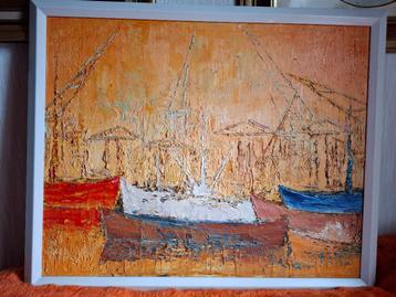 bosteels willy schilderij schelde kaai antwerpen beschikbaar voor biedingen