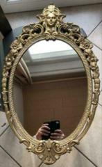 Zware spiegel met bijpassende wandarmaturen, Ovale, Moins de 50 cm, Utilisé, Enlèvement ou Envoi