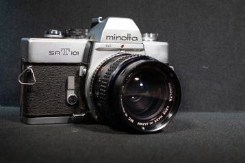 minolta voir description, objectif , bague , boitier beschikbaar voor biedingen