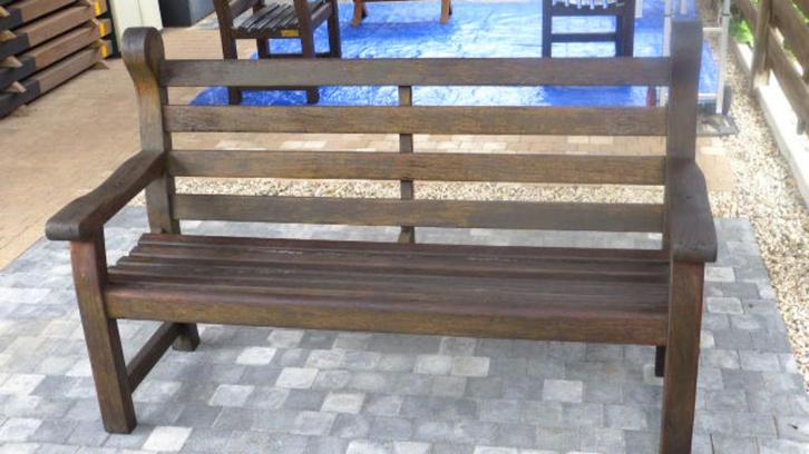Authentieke Engelse hardhouten tuinmeubelen, Jardin & Terrasse, Bancs de jardin, Utilisé, Autres matériaux, Enlèvement