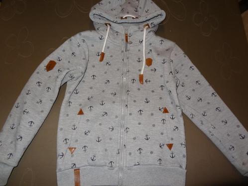 Knap grijs warm sweatervestje met kap (maat : 8 j / 128), Kinderen en Baby's, Kinderkleding | Maat 128, Gebruikt, Jongen, Trui of Vest