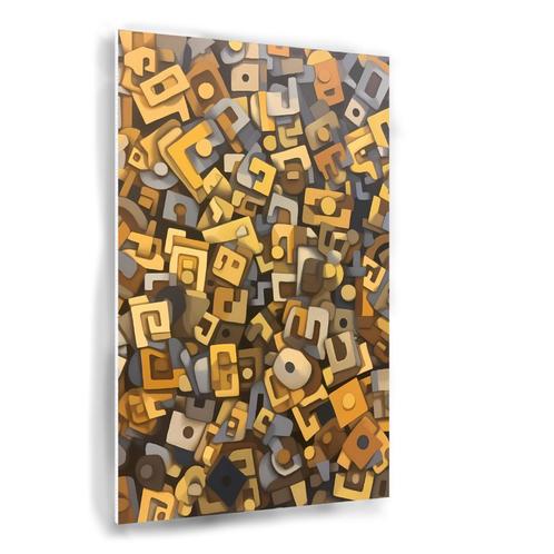 Tableau Chaos abstrait marron et beige 50x75cm Forex + O, Antiquités & Art, Art | Peinture | Abstraite, Envoi