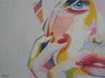 peinture à l'huile pop art Glitter 2 (60x80cm), Antiquités & Art, Art | Peinture | Moderne, Enlèvement ou Envoi