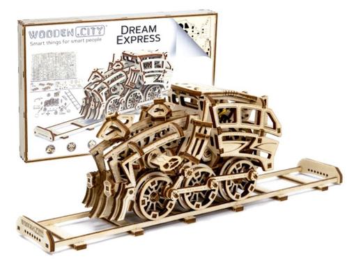3D Houten Puzzel Dream Express - DIY Wood Puzzles, Hobby en Vrije tijd, Modelbouw | Overige, Nieuw, Verzenden