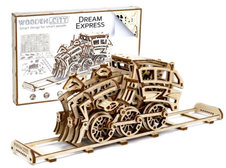 3D Houten Puzzel Dream Express - DIY Wood Puzzles, Hobby en Vrije tijd, Modelbouw | Overige, Nieuw, Verzenden