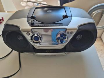Radio portable Philips Lecteur CD FM Lecteur de cassettes, Enlèvement ou Envoi, Comme neuf, Radio