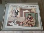 Affiche pub Tintin numéroté au nombre des pharmacie belge, Collections, Comme neuf, Tintin, Enlèvement ou Envoi