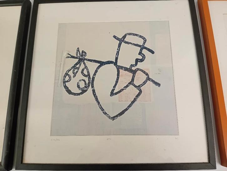 Zeefdruk walter swennen, Antiek en Kunst, Kunst | Schilderijen | Modern, Ophalen