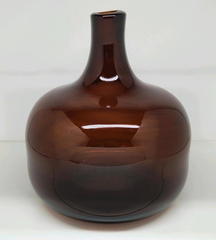 Bruine buikfles Claude Morin Dieulefit, Frankrijk 1970., Antiek en Kunst, Antiek | Glaswerk en Kristal, Ophalen of Verzenden