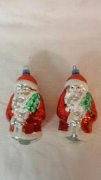 Oude glazen kerstbal grote kerstman 2 X, Diversen, Ophalen of Verzenden, Gebruikt