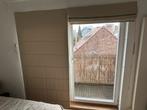 Beige vouwgordijnen, Huis en Inrichting, Stoffering | Gordijnen en Lamellen, Ophalen, Gebruikt, 100 tot 150 cm, 200 cm of meer