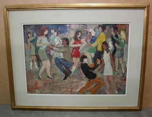 Karel HEYMANS, benenspel, Antiek en Kunst, Kunst | Schilderijen | Klassiek, Ophalen of Verzenden