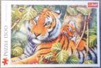 trefl puzzel 1500 stukjes  twee tijgers, Hobby en Vrije tijd, Ophalen of Verzenden, Nieuw