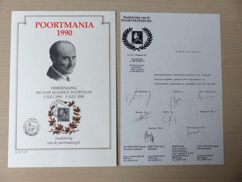 Herinneringsvel 1990 :  Poortmania 1990 met nr 289/400, Postzegels en Munten, Postzegels | Europa | België, Sport, Postfris, Ophalen of Verzenden