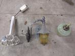 3 vintage lampen, Ophalen, Gebruikt, Glas