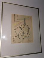 Unieke Tekening Lucebert gesigneerd en gedateerd    Lucebert, Antiek en Kunst, Ophalen