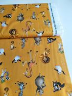 Promo! 6363) 1 meter Katoen Madagascar oker, 120 cm of meer, Geel, Nieuw, Ophalen of Verzenden