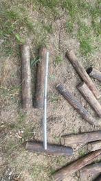 Korte houten palen, Tuin en Terras, Schuttingen, Ophalen, Minder dan 3 meter, Zo goed als nieuw, Minder dan 1 meter