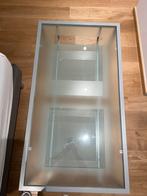 Table basse de salon verre et métal, Métal, 100 à 150 cm, Rectangulaire, 50 à 100 cm