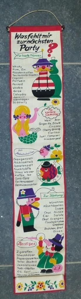 Was felht mir zur nächsten Party vintage sixties, Enlèvement ou Envoi, Maison et Meubles