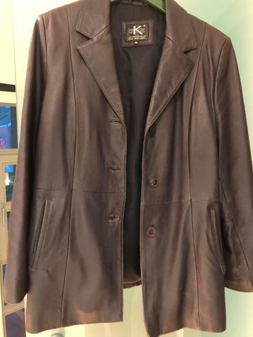 Lederen blazer maat 46, Kleding | Dames, Jasjes, Kostuums en Pakken, Overige kleuren, Maat 46/48 (XL) of groter, Jasje, Gedragen
