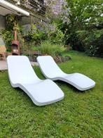 2 originele Panton lounge chairs bij zwembad, Tuin en Terras, Kunststof, Gebruikt, Ophalen