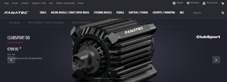 " FANATEC " ClubSport DD Wheel Base 12 Nm. (gloednieuwe), Computers en Software, Joysticks, Nieuw, Ophalen of Verzenden