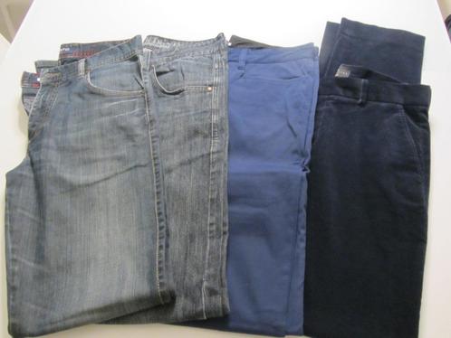 pakket 4 mannenbroeken, Kleding | Heren, Broeken en Pantalons, Gedragen, Maat 48/50 (M), Blauw, Ophalen