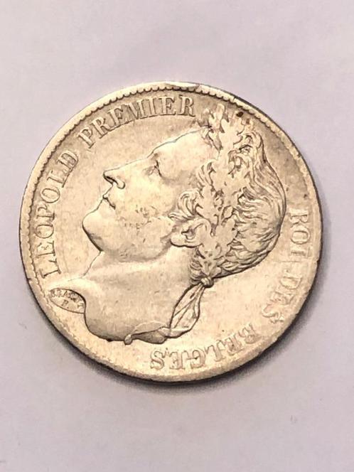 Munt zilver België 5 FR Leop I jaartal 1833 KWARTSLAG !!!, Postzegels en Munten, Munten | België, Losse munt, Zilver, Zilver, Ophalen of Verzenden