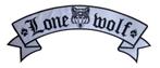 Biker patch banner vest Lone Wolf XL - 340 x 140 mm, Ophalen of Verzenden, Nieuw