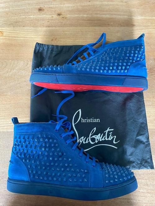 Christian Louboutin High Top Sneakers *44, Vêtements | Hommes, Chaussures, Comme neuf, Baskets, Bleu, Enlèvement ou Envoi