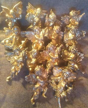 engelen goudkleur set van 14 stuks beschikbaar voor biedingen