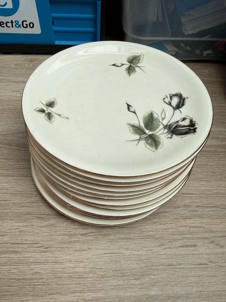 KPM Krister Germany vintage borden — Fijn porselein, Antiek en Kunst, Antiek | Servies compleet, Ophalen