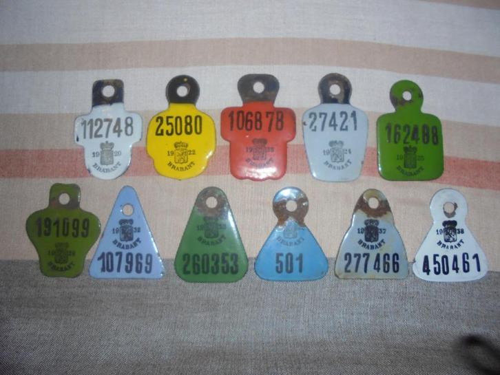 vieux plaques vélo en émaille plaque fiscale Brabant, Antiquités & Art, Antiquités | Email, Enlèvement ou Envoi