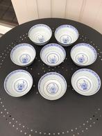 Bols chinois bleus et blancs motifs riz, Enlèvement ou Envoi, Comme neuf, Porcelaine
